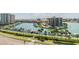 Aerial view of the marina with numerous boats docked at 1600 Gulf Blvd # 817, Clearwater Beach, FL 33767