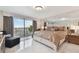 Spacious main bedroom with floor-to-ceiling mirrors and access to the balcony at 1600 Gulf Blvd # 817, Clearwater Beach, FL 33767