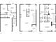 Detailed floor plan showcasing layout of the first, second and third floor of the home at 224 S Audubon Ave, Tampa, FL 33609