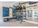 Functional gym with fitness gear, including kettlebells, medicine balls, and TRX straps for comprehensive training at 31616 Parkland Bay Way, San Antonio, FL 33576