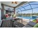 Relaxing outdoor patio with comfortable seating, a gazebo, and a view of the pool at 31616 Parkland Bay Way, San Antonio, FL 33576