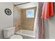 Cozy bathroom with tiled shower-tub combo, providing a clean and functional space at 4210 Ironwood Cir # 501J, Bradenton, FL 34209