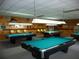 Spacious game room featuring multiple billiard tables for recreation and entertainment at 7665 Sun Island S Dr # 401, South Pasadena, FL 33707