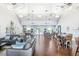 Spacious clubhouse with modern furnishings, including sofas, chairs, and tables for residents to socialize and relax at 113 Seahorse Se Dr # D, St Petersburg, FL 33705
