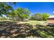 The level, grassy yard is shaded by a large tree and the mature landscaping is well maintained at 11434 Minnieola Dr, New Port Richey, FL 34654