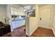 Updated kitchen featuring white cabinets, granite countertops and stainless steel appliances at 1301 S Hercules Ave # 3, Clearwater, FL 33764