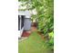 A green walkway between the home and greenery, with some wood chips in the background at 1519 Delaware Ne Ave, St Petersburg, FL 33703