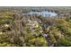 A birds eye view of a cozy house near a lake at 16417 Lake Byrd Dr, Tampa, FL 33618