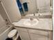 Bathroom with a shower-tub combo, single vanity, and tiled flooring at 3267 Pleasant Willow Ct, Brandon, FL 33511
