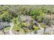 Aerial view of the home showcasing its large lot and mature trees providing shade and privacy at 401 Apache Trl, Brandon, FL 33511