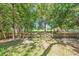Lush backyard surrounded by mature trees, complemented by a classic wooden fence at 427 5Th Nw St, Largo, FL 33770