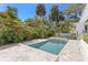 Inviting backyard pool surrounded by lush greenery and palm trees, perfect for relaxation and recreation at 4614 W Lowell Ave, Tampa, FL 33629