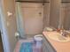 Bathroom featuring pink tile flooring and matching vanity at 6473 Blackbird Ave, Weeki Wachee, FL 34613