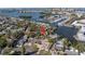 Beautiful aerial view showcasing prime location near the marina and waterfront properties at 6804 Sea Gull S Dr, St Petersburg, FL 33707