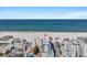 Aerial of building location, highlighting ocean views and nearby beach access at 15 Avalon St # 601, Clearwater Beach, FL 33767