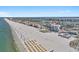 Aerial view of the condo, showcasing its location on the beach and the proximity to town at 15 Avalon St # 601, Clearwater Beach, FL 33767