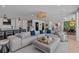 Open-concept living area with modern furnishings and a seamless flow to the kitchen at 15 Avalon St # 601, Clearwater Beach, FL 33767