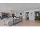 Stylish living room with contemporary decor, fireplace and a wet bar at 15 Avalon St # 601, Clearwater Beach, FL 33767