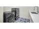 Contemporary laundry area featuring front-load washer/dryer and sleek countertops at 1741 Nevada Ne Ave, St Petersburg, FL 33703