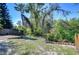 The backyard features a small grass patch and greenery at 2542 Clareside Dr, Valrico, FL 33596