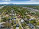 Aerial view of the home's neighborhood and the city skyline in the distance at 309 E Emma St, Tampa, FL 33603