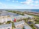 Aerial view of the waterfront community with the marina and boat docks at 5120 Bridge St # 6, Tampa, FL 33611