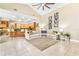 Open floor plan showcasing seamless transition from kitchen to spacious living area, perfect for entertaining at 5384 Mira Vista Dr, Palm Harbor, FL 34685