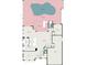 Detailed first floor plan featuring kitchen, living room, dining area, and swimming pool at 6617 Park Strand Dr, Apollo Beach, FL 33572