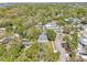 Serene aerial view of the home nestled within a lush, green neighborhood near the waterfront at 8100 25Th N Ave, St Petersburg, FL 33710