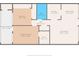 Detailed floor plan highlighting room dimensions for bedrooms, bathroom, kitchen, living room, and screened balcony at 11700 Park Blvd # 202, Seminole, FL 33772