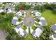 Aerial view of a community with well-maintained lawns and mature trees at 2646 Barksdale Ct, Clearwater, FL 33761