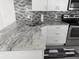 Bright kitchen features granite counters, stainless steel appliances, and mosaic backsplash at 4851 W Gandy Blvd # B1L14, Tampa, FL 33611