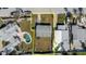 An aerial view of a home featuring an expansive fenced in yard at 596 S Bayshore Dr, Madeira Beach, FL 33708