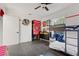 Spacious bedroom featuring bunk beds, storage, and tile flooring at 803 S Evergreen Ave, Clearwater, FL 33756