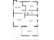 Detailed floor plan showcasing the layout of the home, including bedrooms, living room, kitchen and dining area at 803 S Evergreen Ave, Clearwater, FL 33756