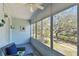 Light-filled sunroom with large windows showcases outdoor views and serene backyard at 8220 112Th N St # 206, Seminole, FL 33772