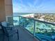 Relax on the balcony with seating and enjoy panoramic views of the beach at 880 Mandalay Ave # N802, Clearwater Beach, FL 33767
