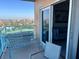 Balcony entrance to the residence, complete with beach view at 880 Mandalay Ave # N802, Clearwater Beach, FL 33767