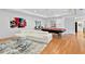 Spacious game room with a pool table, comfortable seating, and stylish decor at 926 Anchorage Rd, Tampa, FL 33602