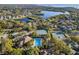 Residential community featuring a community pool, tennis courts and water views at 1020 Lake Avoca Dr, Tarpon Springs, FL 34689