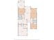 Detailed floor plan showcasing the layout of rooms, including bedrooms, living area, kitchen, and bathrooms at 1020 Lake Avoca Dr, Tarpon Springs, FL 34689