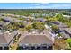 Lovely aerial view of well-maintained townhomes, surrounded by lush greenery and mature trees at 11190 Windsor Place Cir, Tampa, FL 33626