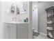 Modern bathroom featuring a sleek vanity and a glass-enclosed shower at 2835 3Rd N Ave, St Petersburg, FL 33713