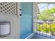 Charming front door with a light blue finish and traditional design elements at 2835 3Rd N Ave, St Petersburg, FL 33713