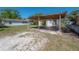 A wide backyard features a covered parking area and plenty of room for activities at 3714 38Th N Ave, St Petersburg, FL 33713