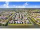 Stunning aerial perspective showcases a lakeside community with manicured green spaces and serene water access at 435 Kensington Lake Crk, Brandon, FL 33511