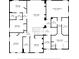 Detailed floor plan showcasing the layout of the home, including bedrooms, baths, and living spaces at 5305 Sagecrest Dr, Lithia, FL 33547