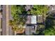 Aerial perspective of the property showcasing the backyard and nearby street at 777 62Nd N Ave, St Petersburg, FL 33702