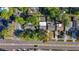 Overhead view of the home with mature trees in the neighborhood at 777 62Nd N Ave, St Petersburg, FL 33702