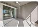 Outdoor patio has a ceiling fan and string lights for evening relaxation at 13001 Satin Lily Dr, Riverview, FL 33579
